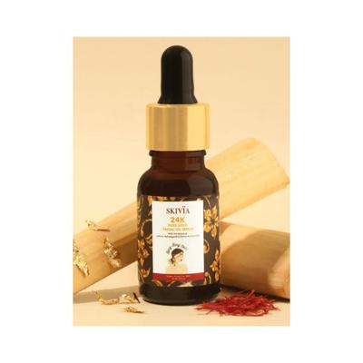 Skivia 24K Pure Gold Facial Oil Serum with Sandalwood & Saffron 15 ml - Face Serum