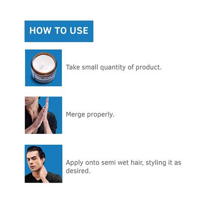 Ustraa Hair Wax for Men with apple cider vinegar Strong Hold - Wet Look 100 gm - Hair Gels & Waxes