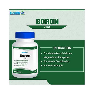 Healthvit Boron 3 mg Capsule 60's - Multi-Vitamins