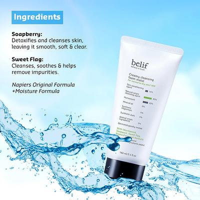 Belif Creamy Cleansing Foam Moist 160 ml - Face Wash & Cleansers