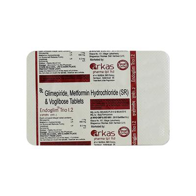 ENDOGLIM TRIO 1.2mg Tablet 10's - Diabetes-Ant