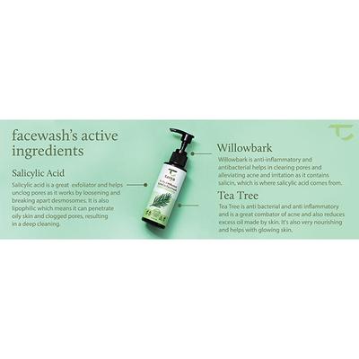 Tasya Tea Tree & Willowbark Acnego Facewash 120 ml - Face Wash & Cleansers