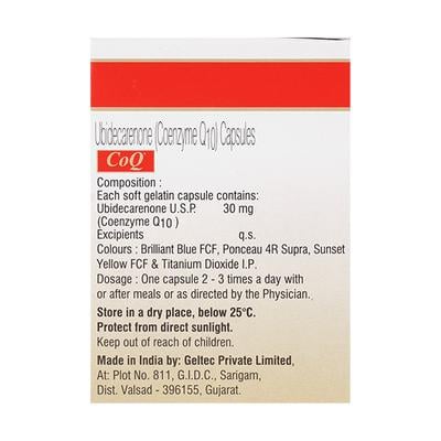 COQ 30mg Capsule 10'S - Co-Q