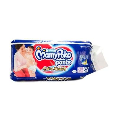 MAMYPOKO EXTRA ABSORB DIAPER PANTS (XL) 32'S - Diapers & Wipes