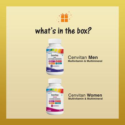 Healthvit Cenvitan Multivitamins & Multiminerals Men + Women Combo -Tablets 60's - Multi-Vitamins