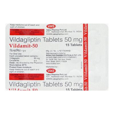 VILDAMIT 50mg Tablet 15's - Diabetes-Ant