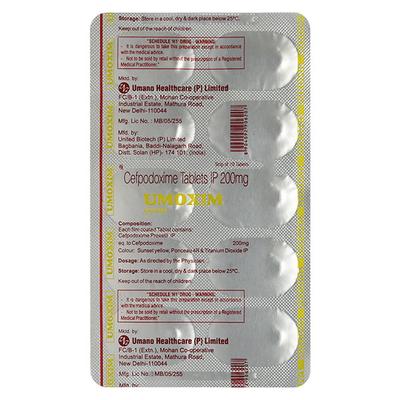 UMOXIM 200mg Tablet 10's - Bacterial Infections-Cep