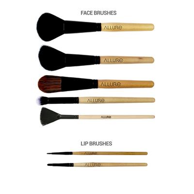 Allure makeup brush set with bag (Pack of 19) 1's - Face Brush