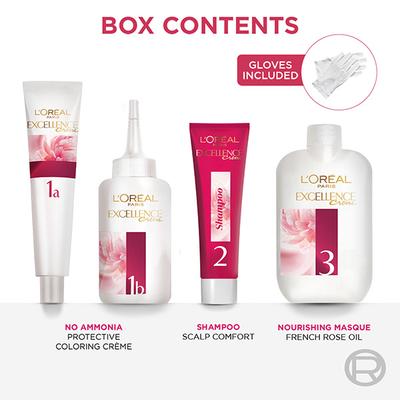L'Oreal Paris Excellence Creme 3.16 Burgundy with French Rose Oil Triple Care Color (100 gm+72 ml) 1's - Crème