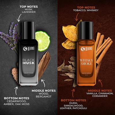 Beardo Assorted Perfume for Men Whisky Smoke, Godfather, Tsunami and Black Musk 4 x 20ml 1's - Men Perfumes (Edt/Edp)