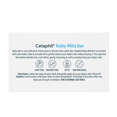 Cetaphil Baby Mild Bar - (4x100gm) 4's - Face Washes