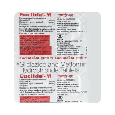 EUCLIDE M Tablet 15's - Diabetes-Ant