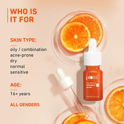 Plum 15% Vitamin C Face Serum, Boosts Glow, Dark Spots and Hyperpigmentation 10ml - Face Serum