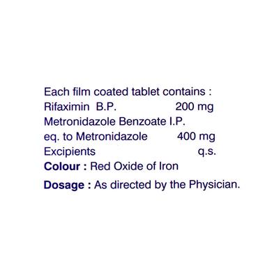Rifaxigyl M Tablet 10'S - Bacterial Infections-OAB