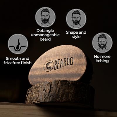 Beardo Beard Brush - Boar Bristle - Beard Comb