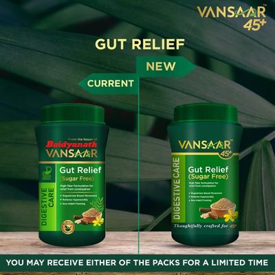 Vansaar 45+ Gut Relief (Sugar Free) Powder 200 g - Digestive Care