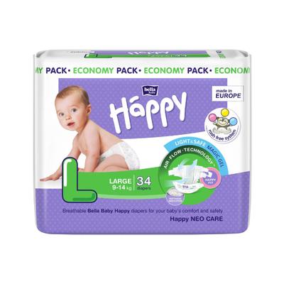 Bella Baby Happy Diapers 34's (L) - Diapers & Wipes