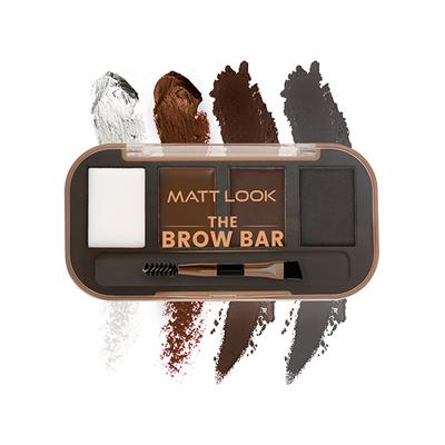 Matt Look The Brow Bar Eyeshadow & Eyebrow Enhancer Palette With Extereme Pigmented Matt Colors, Soft-01 8 gm - Kajal & Kohls