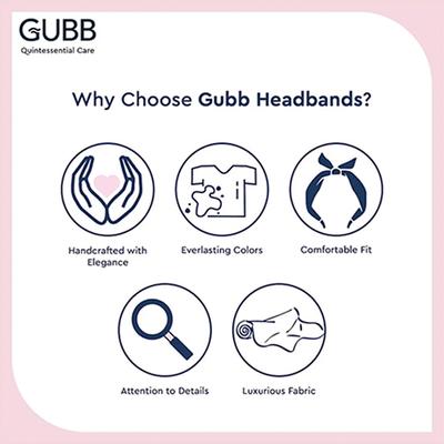 GUBB Satin Headbands - (Pack of 4) 1's - Hair Clips/Bands