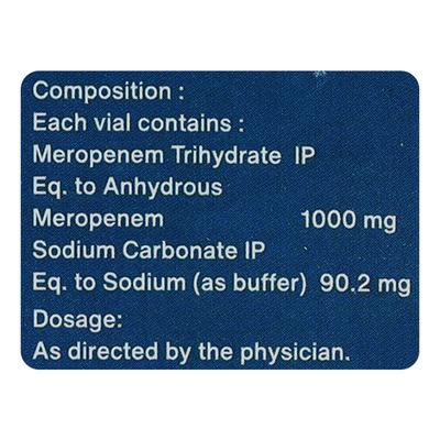 MEROVAG 1000 Injection 1's - Bacterial Infections-OBL