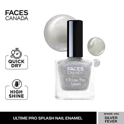 Faces Canada Ultime Pro Splash Nail Enamel - Silver Fever A04 8 ml - Nail Polish