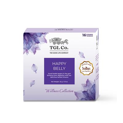 TGL Co. Tea Bag - Happy Belly 16's - Herbal/Green Teas