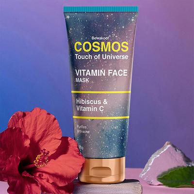 Cosmos by Bewakoof Face Mask with Nourishing Hibiscus, Vitamin C AND Face Wash with Pomegranate, Copper Combo 200 ml - Face Packs