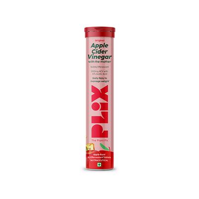 Plix The Plant Fix Apple Cider Vinegar Effervescent Tablet (Apple), 15 Tablets 1's - Apple Cider Vinegar - Acv