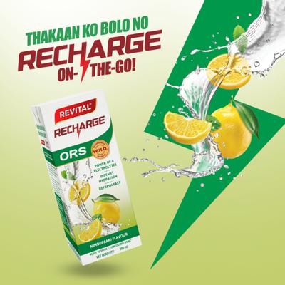 Revital Recharge ORS - Nimbu Pani Flavour 200 ml - Multi-Vitamins