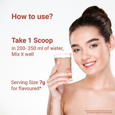 Nudge Wellness Collagen Peptide Hydrolyzed Collagen Peptide Powder Sourced From France Mixed Fruit Flavour 210 gm - Hair & Skin