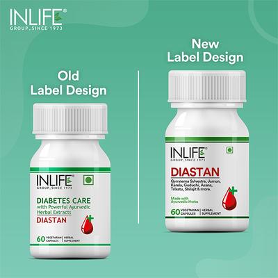 INLIFE Diastan Vegetarian Capsule 60's - Diabetes (Fitness)