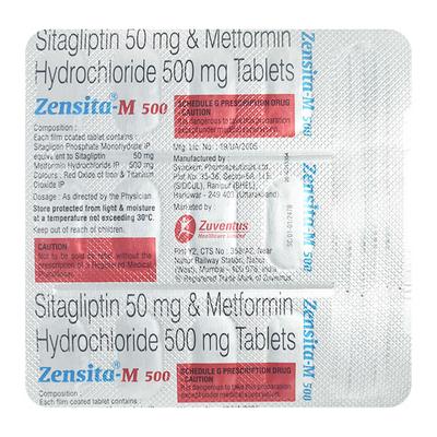ZENSITA M 500 Tablet 15's - Diabetes-Ant