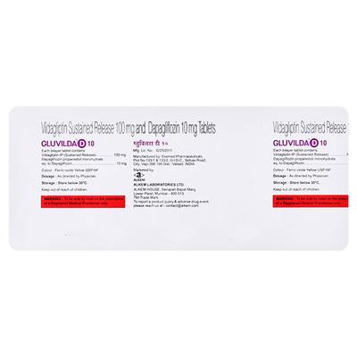 GLUVILDA D 10 Tablet 10's - Diabetes-Ant