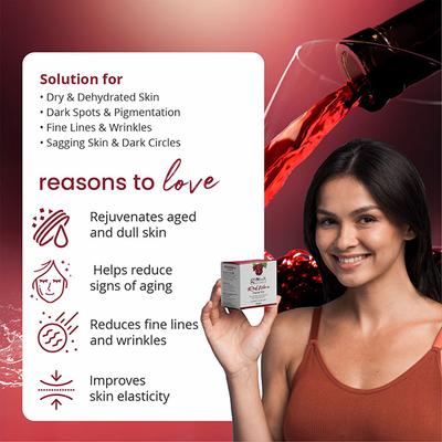 Globus Naturals Anti-Ageing Red Wine 6 Step Facial Kit, for Reducing Fine Lines & 40gm each 2's - Facial Kits