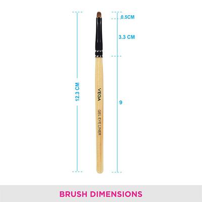 Vega Gel Eye Liner, Wooden Color 2's - Eye Brush