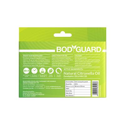 Bodyguard Natural Anti-Mosquito Patch (Pack of 2 x 24's) - Mosquito Repellent