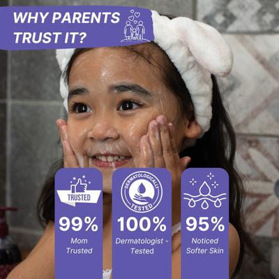 HealthBest Kidbest Face Wash - Blueberry Aloe Vera (3-13yrs) 100 ml - Baby Skin Care