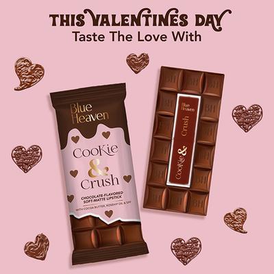 Blue Heaven Cookie & Crush Chocolate-Flavored Soft-Matte Lipstick, Dark Chocolate 3.4 gm - Lipsticks