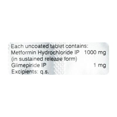 Glycomet Gp1 Forte Tablet 10'S - Diabetes-Ant