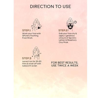 Spantra Oil Control Clay Mask With Lemon & Rosemary Oil 125 gm - Masks & Peels