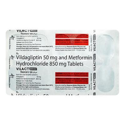 VILACT M 850mg Tablet 10's - Diabetes-Ant
