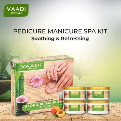 Vaadi Herbals Pedicure Manicure Spa Kit - Soothing & Refreshing 640 gm - Manicure & Pedicure Kits