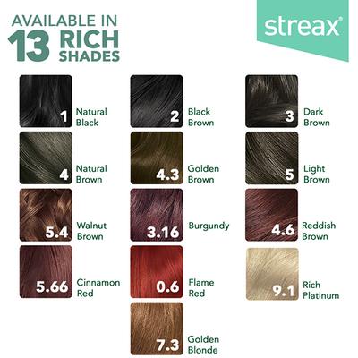 Streax Hair Colour - Natural Black (60gm+60ml+20gm) 1's - Crème