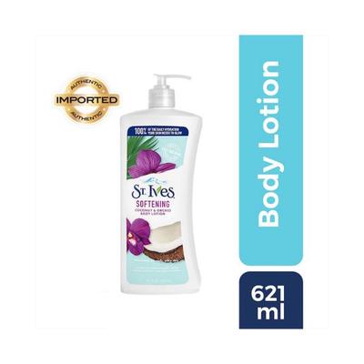 St. Ives Softening Coconut & Orchid Body Lotion 100% Natural Moisturizers 621 ml - Lotions & Creams