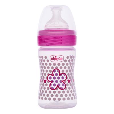 Chicco Wellbeing Feeding Bottle - Pink 150 ml - Feeding & Nursing