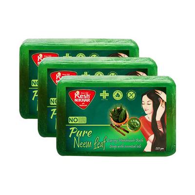 Kesh Nikhar Soap - Neem Leaf (Pack of 3 x 125 gm) - Soaps
