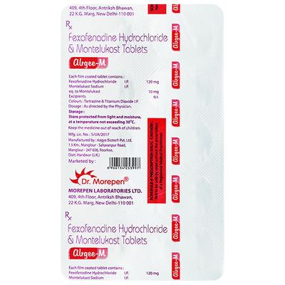 ALRGEE M Tablet 10's - Allergies-Ant