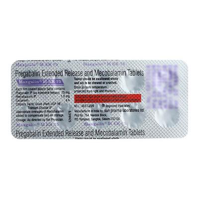 Maxgalin M ER 75mg Tablet 10'S - Neuropathic Pain-Dru