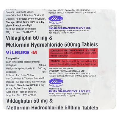 VILSURE M Tablet 15's - Diabetes-Ant