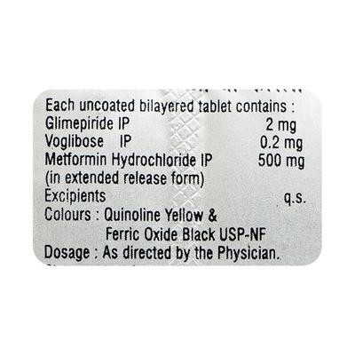 GV Forlin 2/500/0.2mg Tablet 10'S - Diabetes-Ant